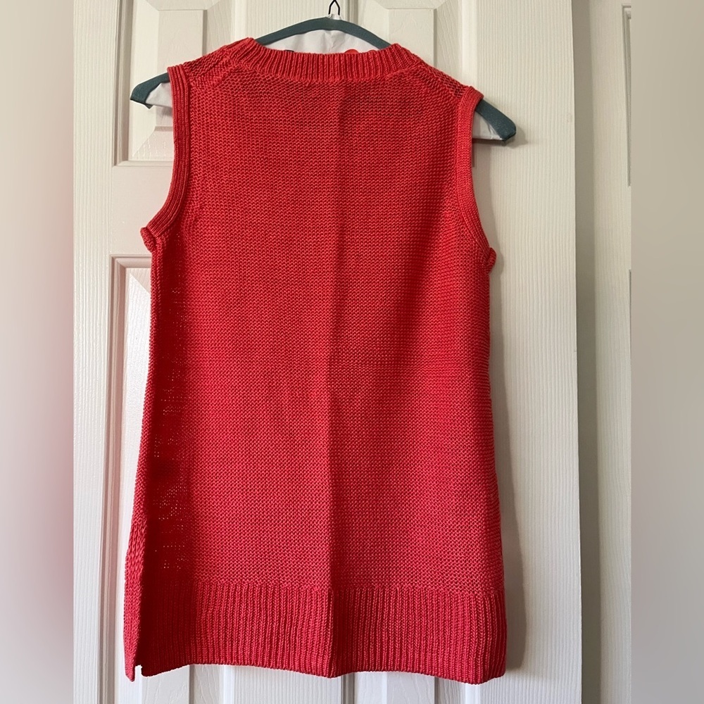 J. Crew Women's XS Petite Coral linen sweater vest, never worn - Picture 9 of 10